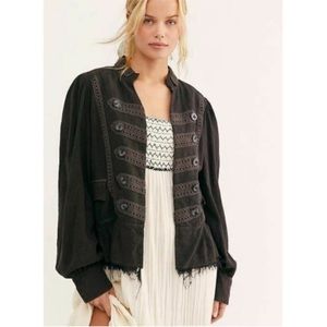 NEW Free People Ariana Jacket Washed Black XS